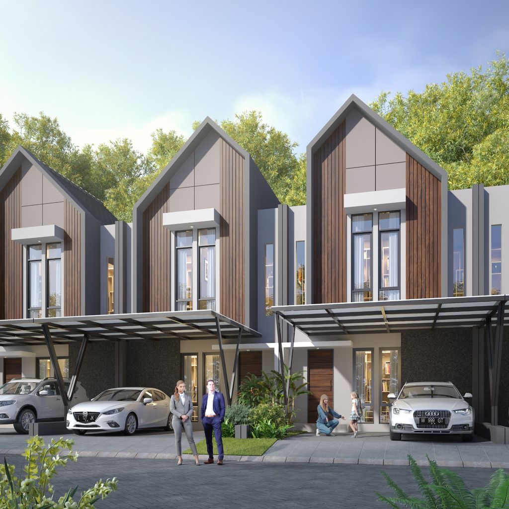 foto tampak rumah tipe NIGELLA perumahan SAFIRA JUANDA RESORT