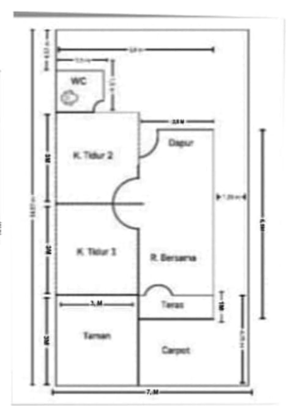 foto denah rumah tipe MELATI perumahan FALIN MELATI IV