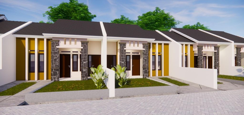 foto tampak rumah tipe RS 45/105 perumahan SAMESTA GRIYA BUKIT PESONA