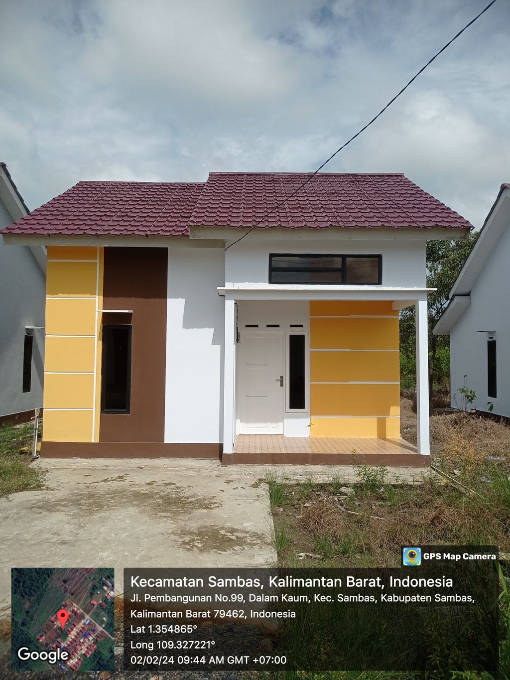 foto tampak rumah tipe 36/70 perumahan Lunggi Residence