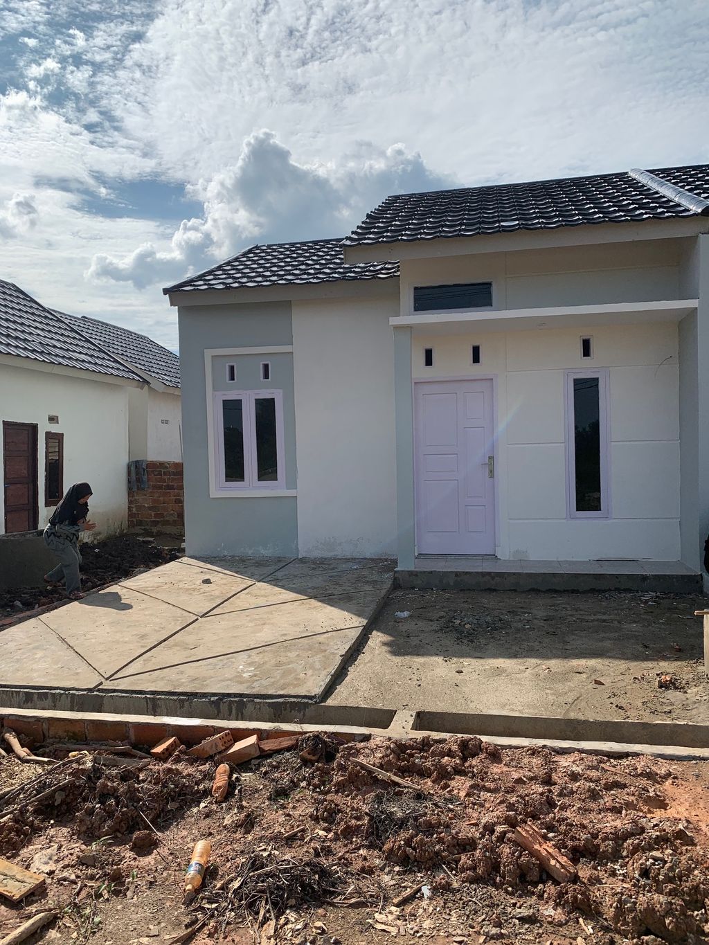 foto tampak rumah tipe RSH perumahan ZARA LAND