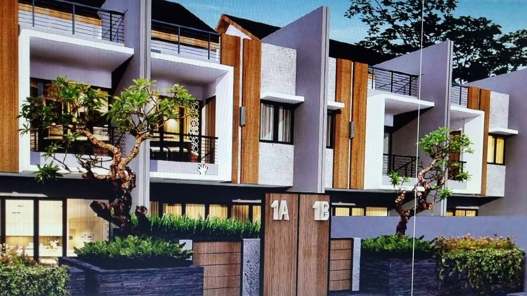 foto tampak rumah tipe Lux perumahan Amaryllis Kemang Townhouse