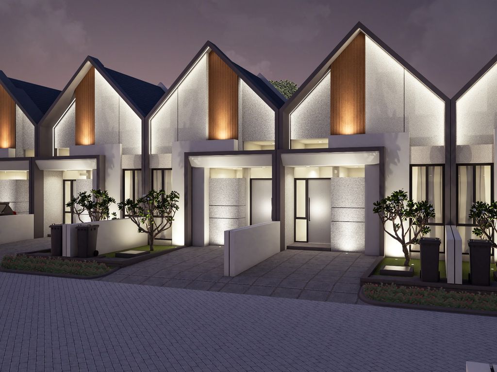 foto tampak rumah tipe FREESIA perumahan Green Park Residence