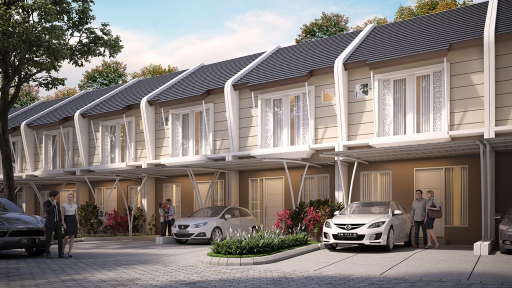 foto tampak rumah tipe DELTA ARALIA III-16 perumahan GRAND DELTA SARI