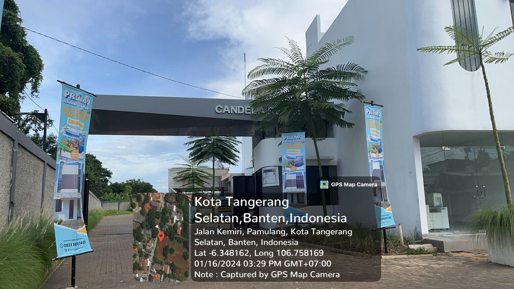 foto gerbang perumahan Candela Residence