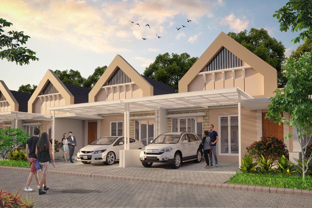 foto tampak rumah tipe TIRTA KIRANA B2-5 perumahan GRAHA TIRTA
