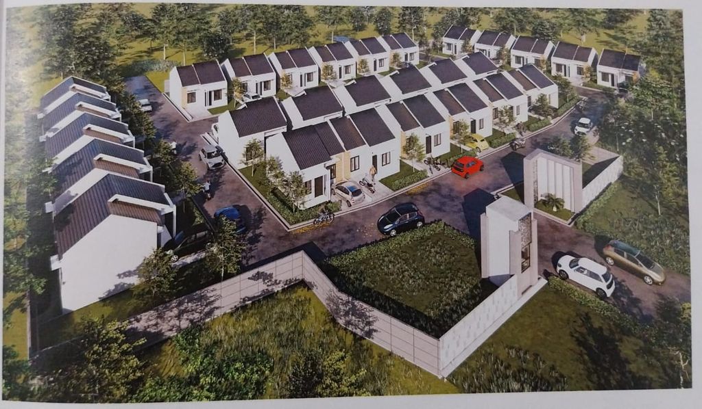 foto tampak rumah tipe 36 perumahan TEMENGGUNG JAYA RESIDENCE