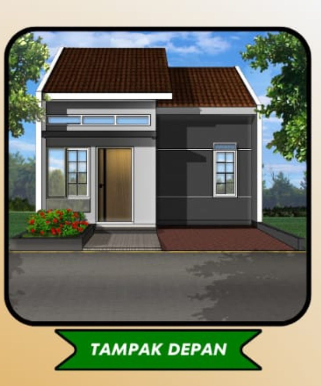foto tampak rumah tipe 36/60 (PMK 2024) perumahan Ghani Margaluyu Residence