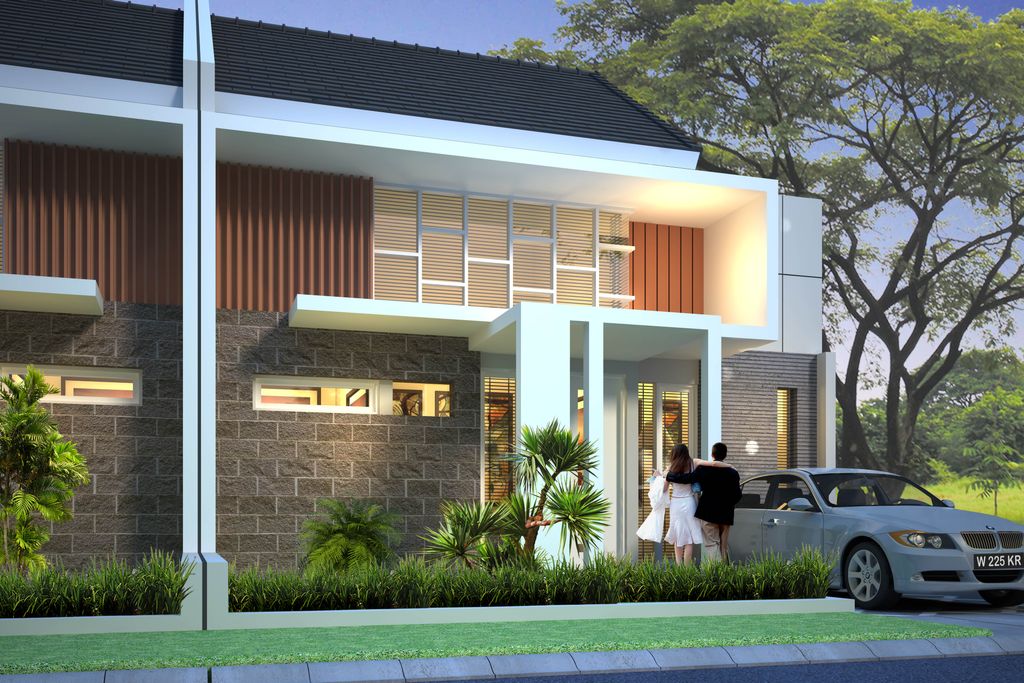 foto tampak rumah tipe 47 perumahan PERUMAHAN CITRA CITY RESIDENCE