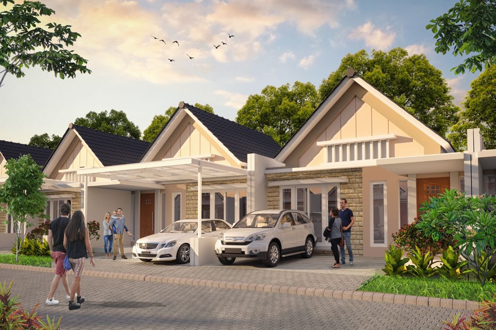 foto tampak rumah tipe TIRTA KIRANA D1-19 perumahan GRAHA TIRTA