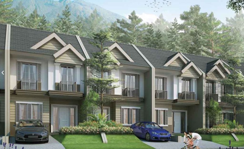 foto tampak rumah tipe Marcato Corner perumahan Rancamaya Golf Estate