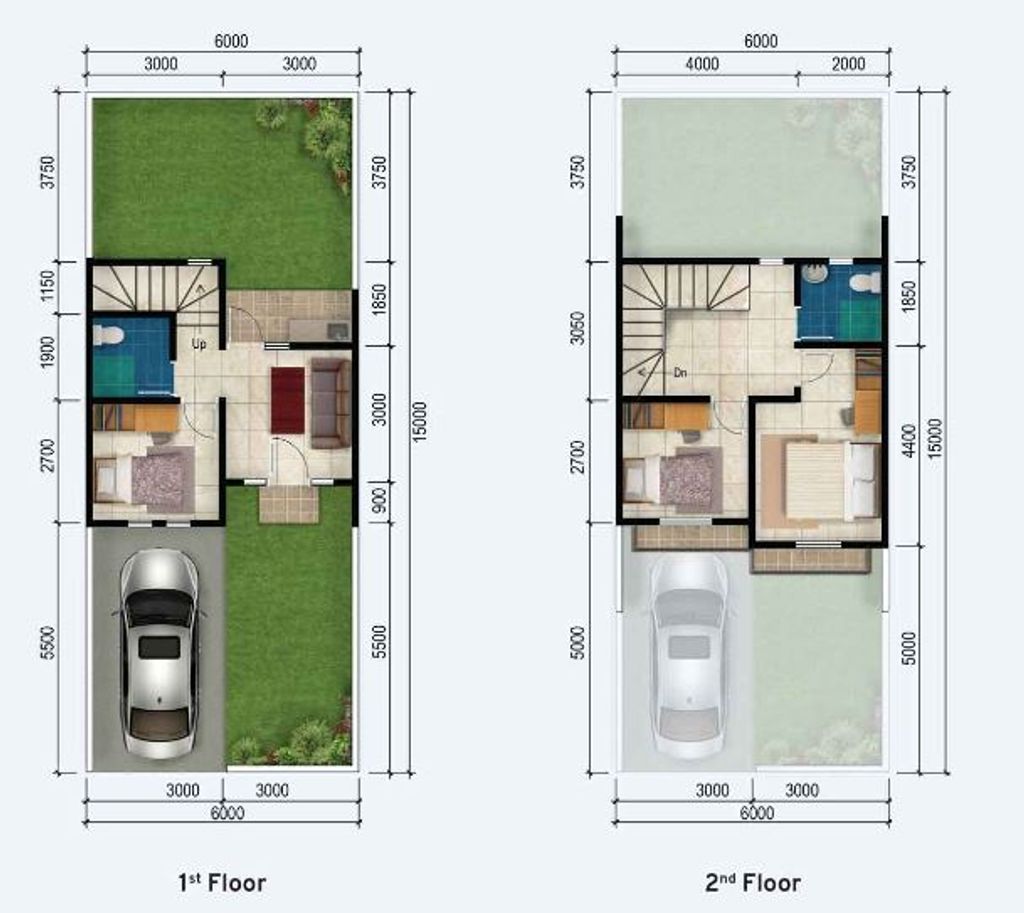 foto denah rumah tipe Marcato Corner perumahan Rancamaya Golf Estate