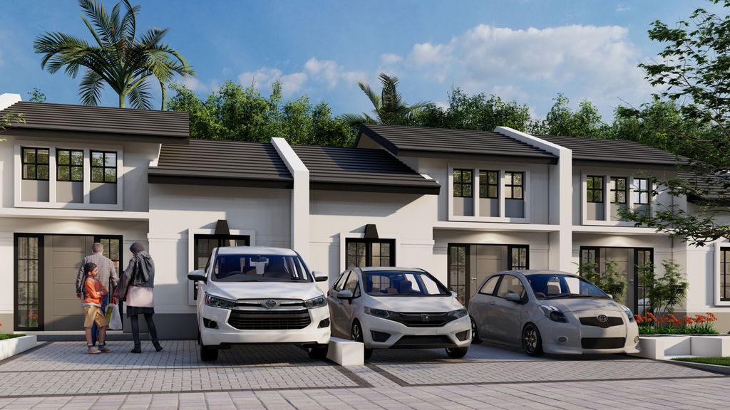 foto tampak rumah tipe DELTA LAVENDA H-9 perumahan GRAND DELTA SARI