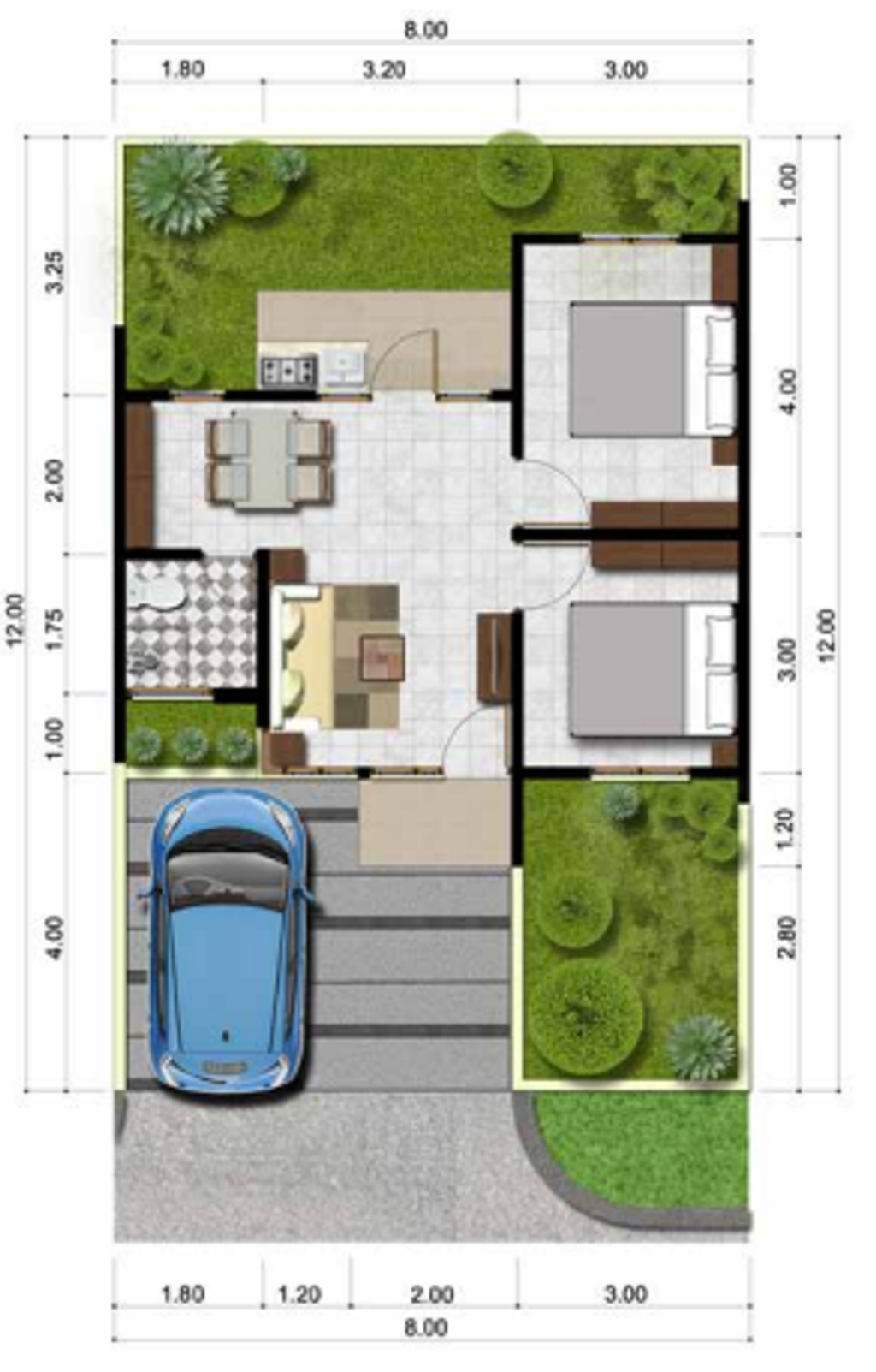 foto denah rumah tipe Neo Grande perumahan CITRA RAYA - CLUSTER GIVERNY