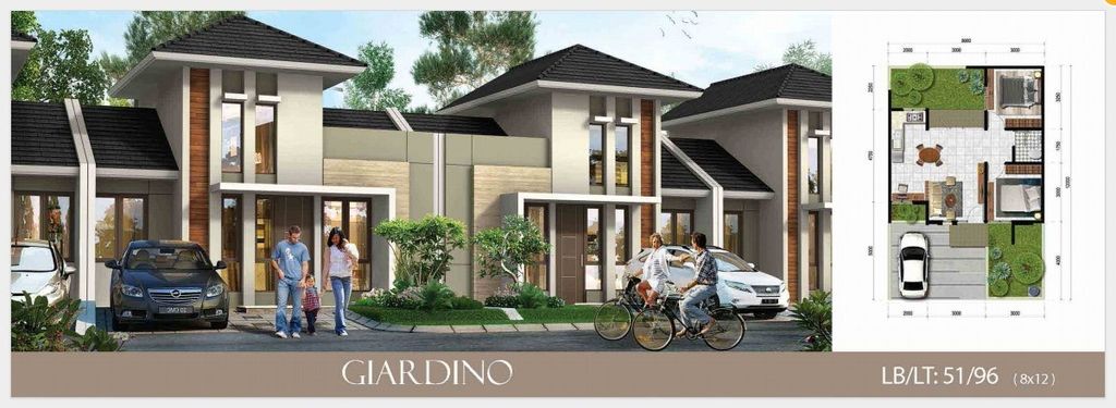foto denah rumah tipe GIARDINO perumahan CITRA RAYA - CLUSTER GIVERNY