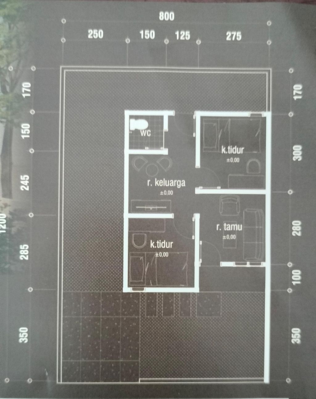 foto denah rumah tipe 36 perumahan PALU GREEN VIEW TAHAP 3