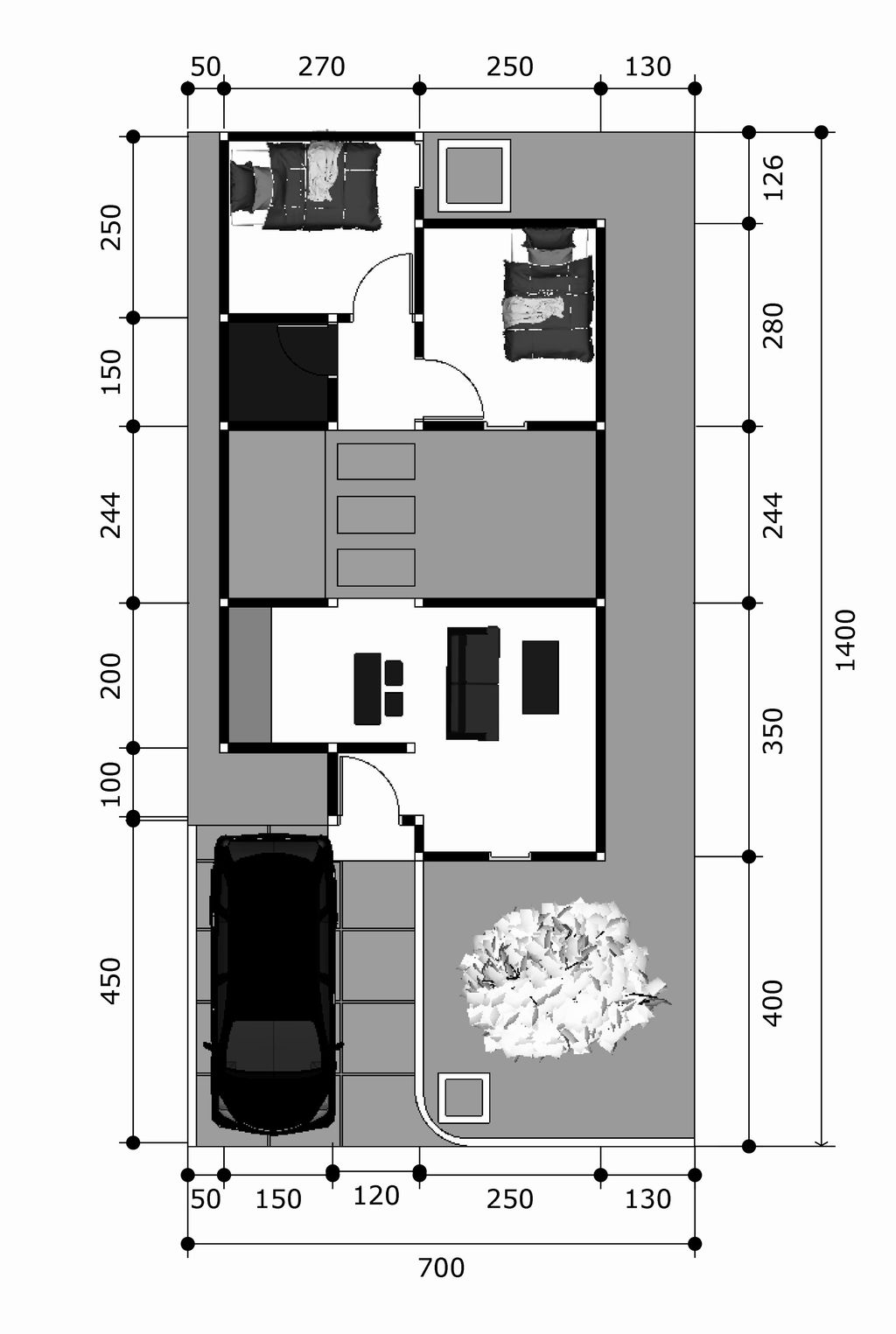 foto denah rumah tipe 36/98 perumahan 7 ARUMBA III