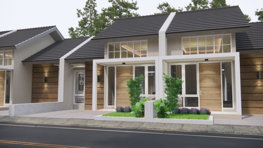 foto tampak rumah tipe 40 perumahan GRAND WIJAYA KUSUMA 3