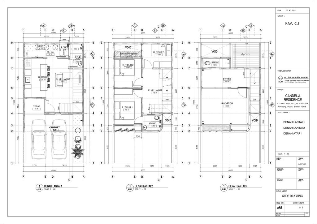 foto denah rumah tipe Standar perumahan Candela Residence