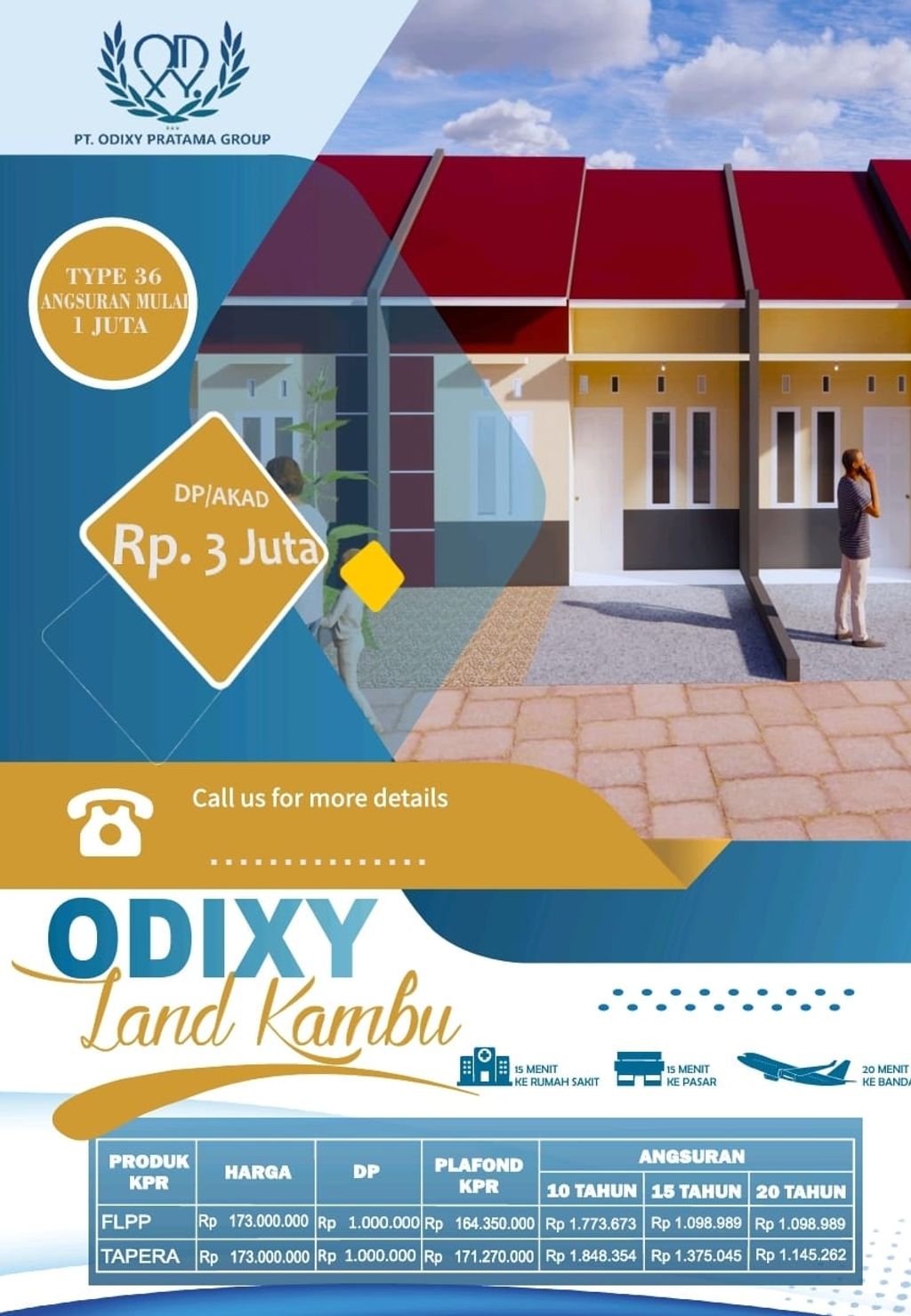 foto tampak rumah tipe 36/91 perumahan CANTIKA RESIDENCE BARUGA