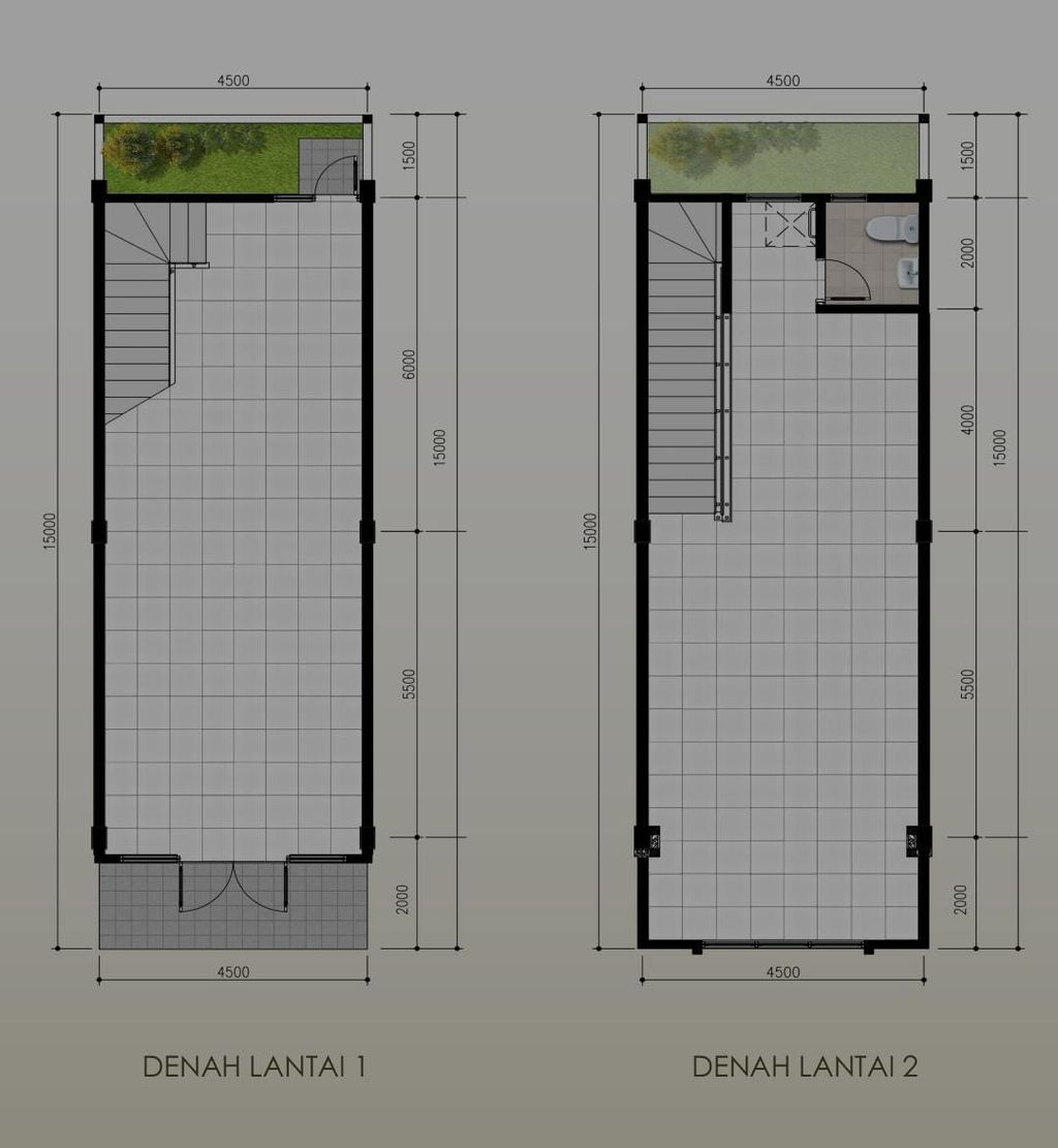foto denah rumah tipe RUKO perumahan Prive Hills Residence