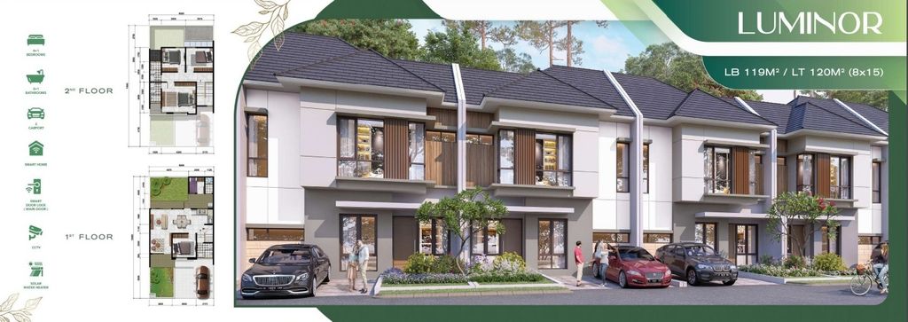 foto denah rumah tipe LUMINOR STD - STANDARD perumahan CITRA RAYA -CLUSTER LAUSANNE PARK