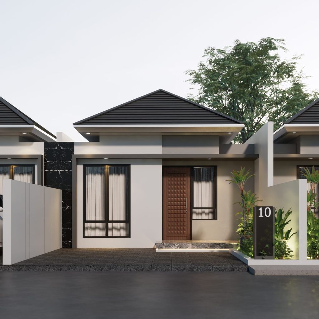 foto tampak rumah tipe 45 perumahan NAWASENA PARK NGALIYAN