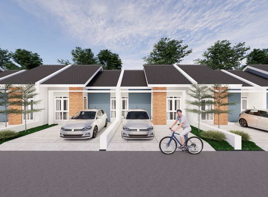 foto tampak rumah tipe CORDIA 3.0 TNH 95 TGH DMJ 8 perumahan PERUMNAS GRAND CILEGON RESIDENCE