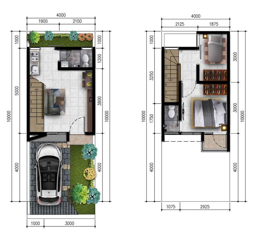 foto denah rumah tipe NEW EDELWEIS HOOK perumahan GOLDEN PARK 2