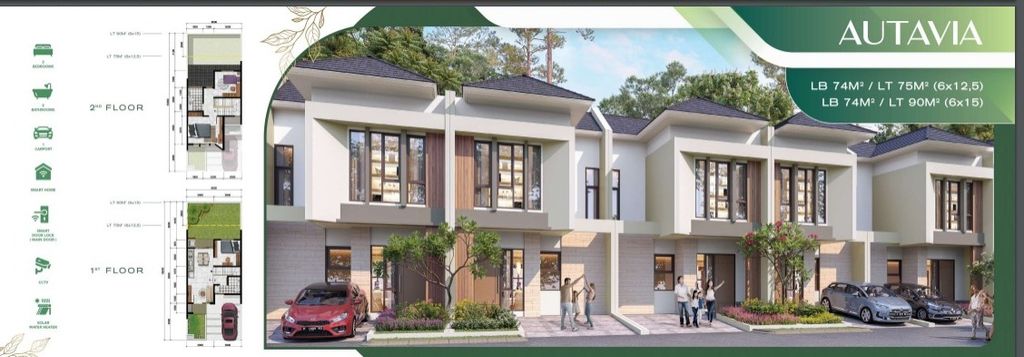 foto denah rumah tipe AUTAVIA SUDUT - SUDUT perumahan CITRA RAYA -CLUSTER LAUSANNE PARK