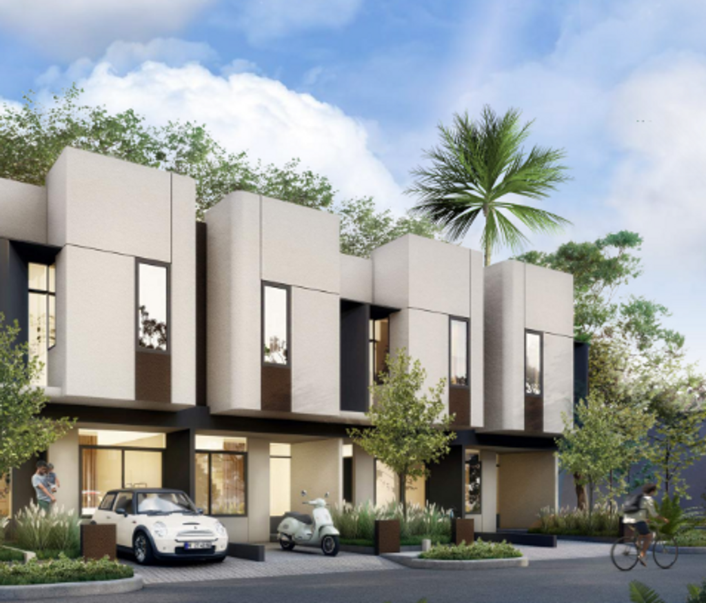 foto tampak rumah tipe Calvin perumahan Halton Place Tahap 2