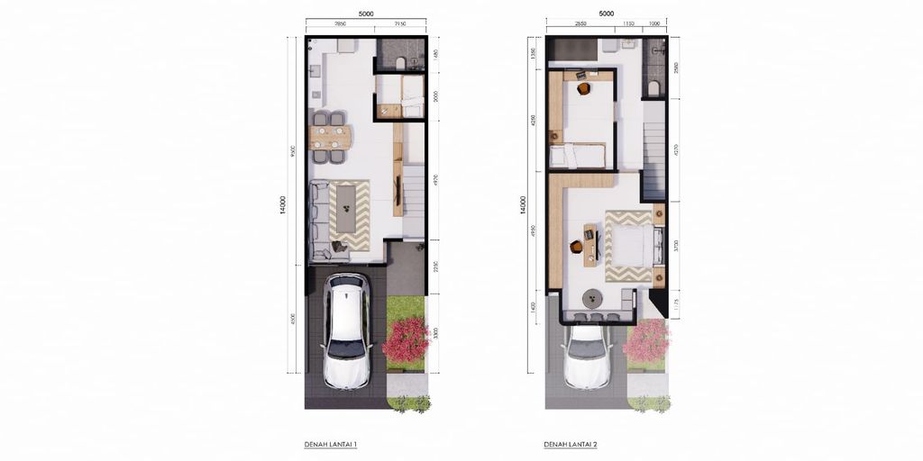 foto denah rumah tipe Calvin perumahan Halton Place Tahap 2