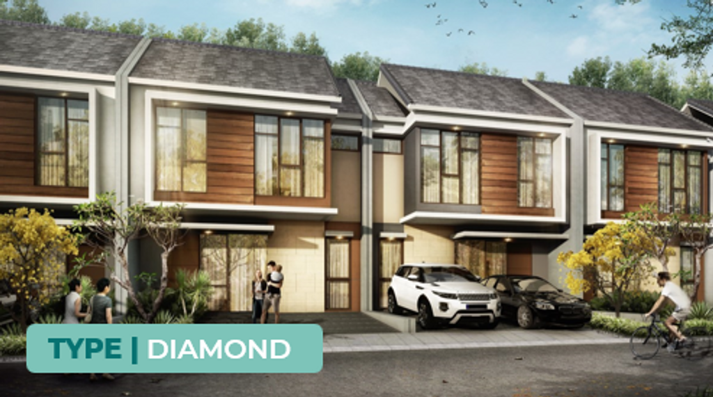 foto tampak rumah tipe DIAMOND perumahan Emerald Residence