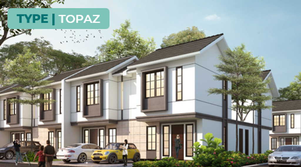 foto tampak rumah tipe TOPAZ perumahan Emerald Residence