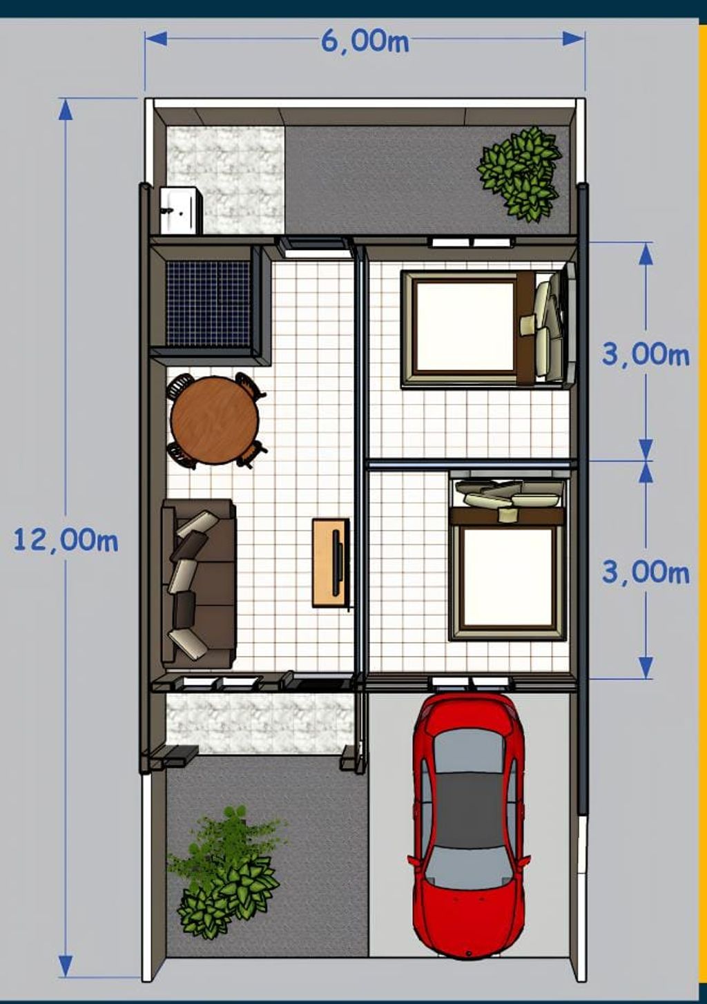 foto denah rumah tipe 52 perumahan Pandora Subsidi Residen