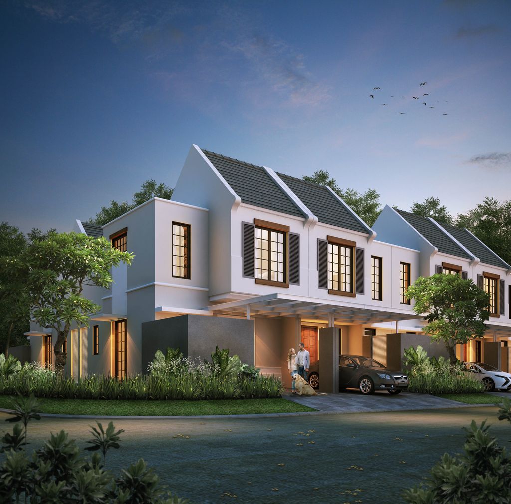 foto tampak rumah tipe Citrus Deluxe Hook perumahan GRAND HARVEST
