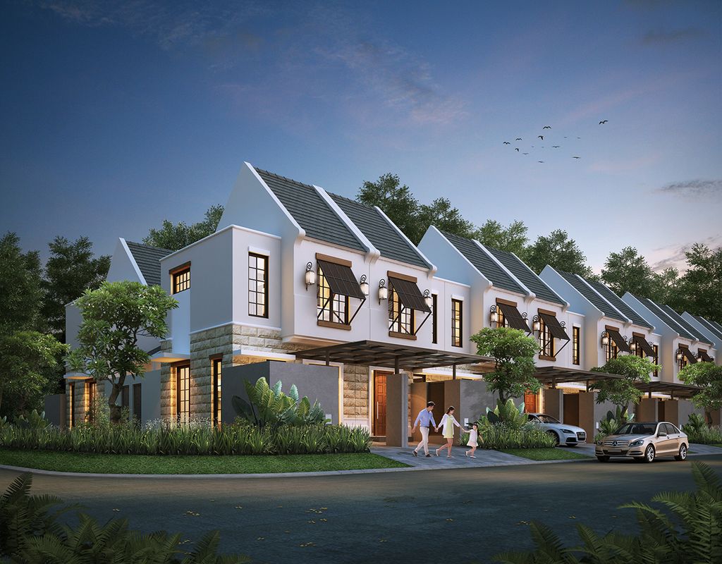 foto tampak rumah tipe Daphne Premiere perumahan GRAND HARVEST