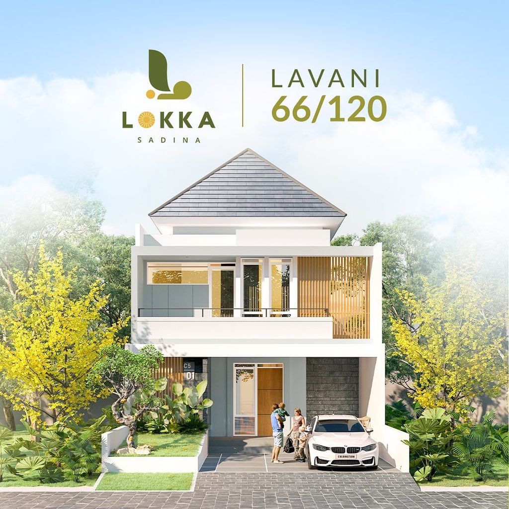 foto tampak rumah tipe Lavani 66 perumahan BSB VILLAGE CLUSTER LOKKA