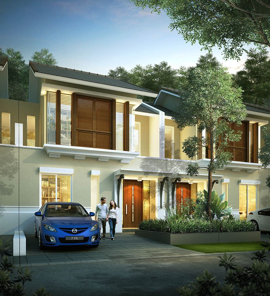 foto tampak rumah tipe Aspara Deluxe Custom perumahan GRAND HARVEST