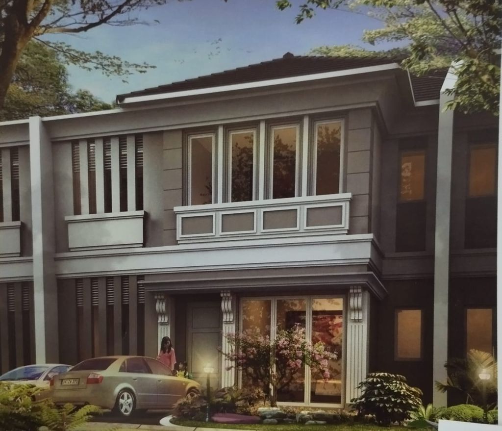 foto tampak rumah tipe MAHOGANY perumahan CASA JARDIN THE GARDEN RESIDENCE
