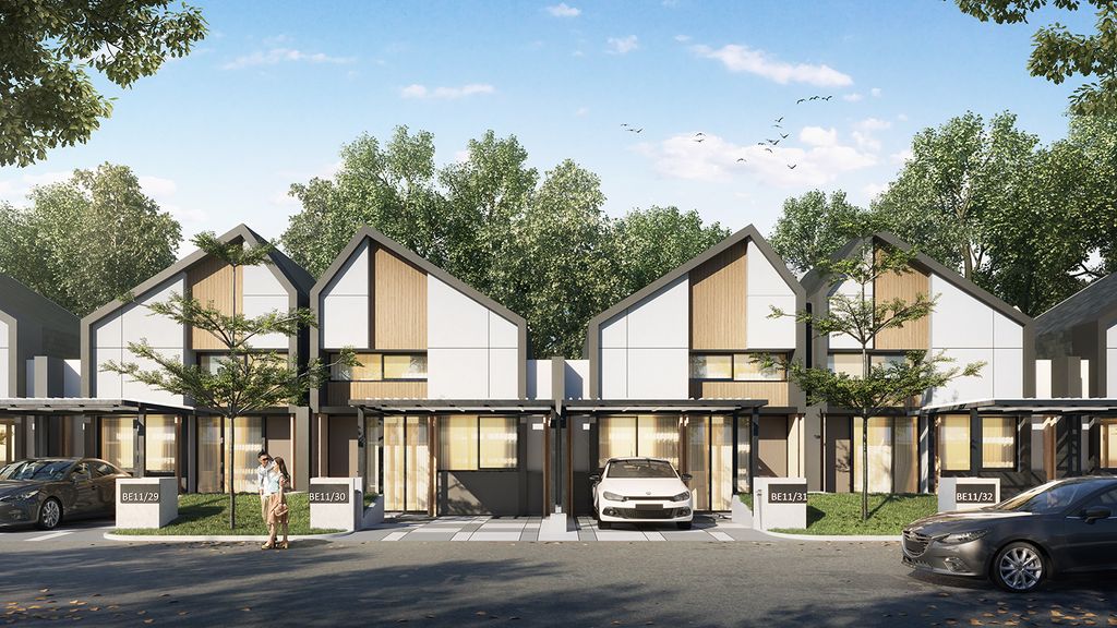 foto tampak rumah tipe HAVANA 38 BE perumahan METLAND CIBITUNG - CLUSTER LISSE
