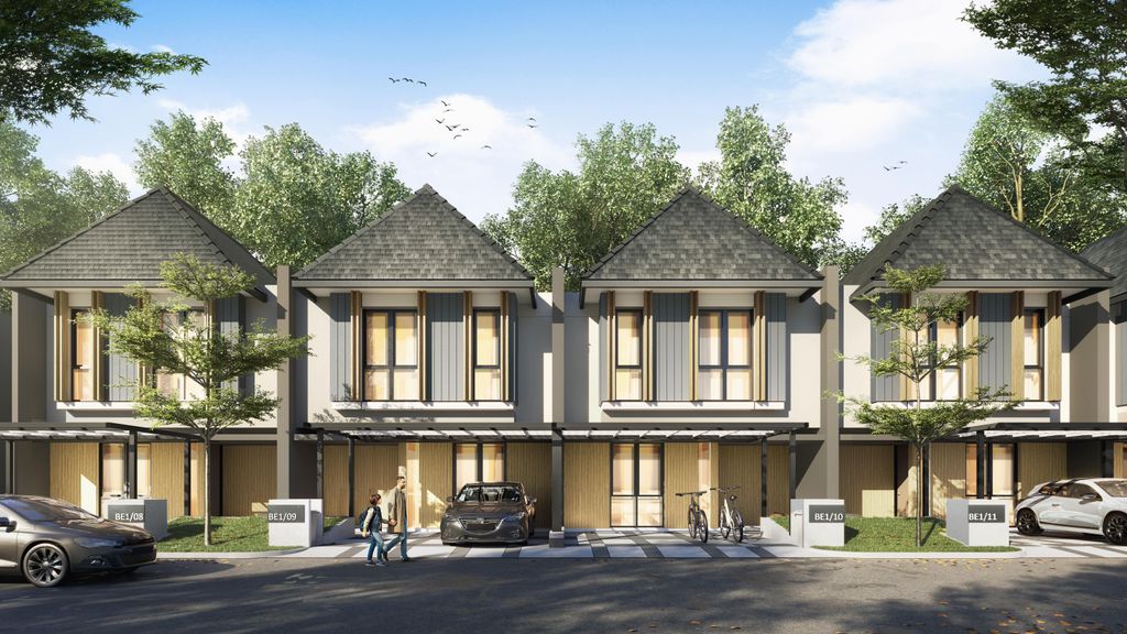 foto tampak rumah tipe HAVANA 51 BE perumahan METLAND CIBITUNG - CLUSTER LISSE