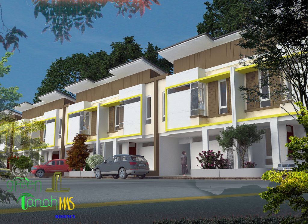 foto tampak rumah tipe Floris perumahan GREEN TANAH MAS REGENCY