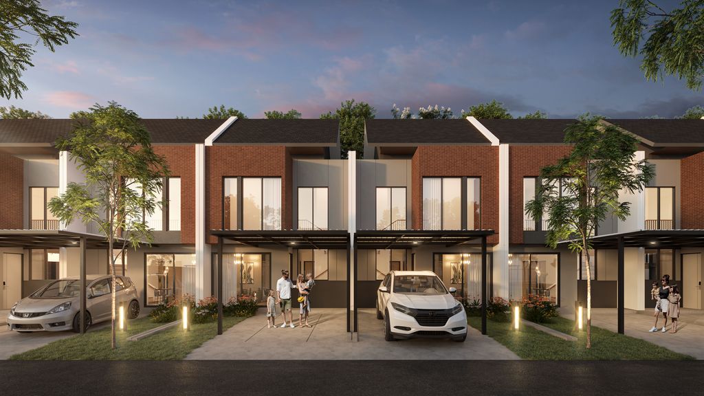 foto tampak rumah tipe BARCELONA COVE 56/72 BC perumahan METLAND CIBITUNG - CLUSTER LISSE