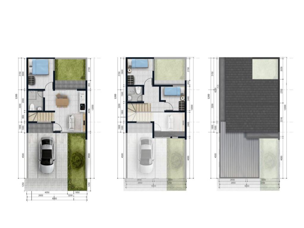 foto denah rumah tipe BARCELONA COVE 56/72 BC perumahan METLAND CIBITUNG - CLUSTER LISSE