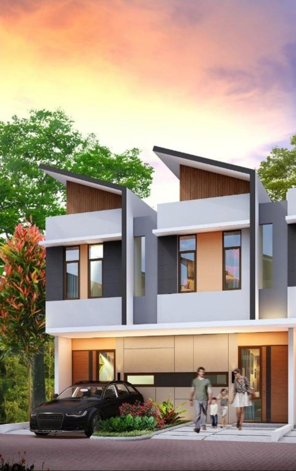 foto tampak rumah tipe Kayana 36/30 perumahan PERUMAHAN GALUH MAS KARAWANG