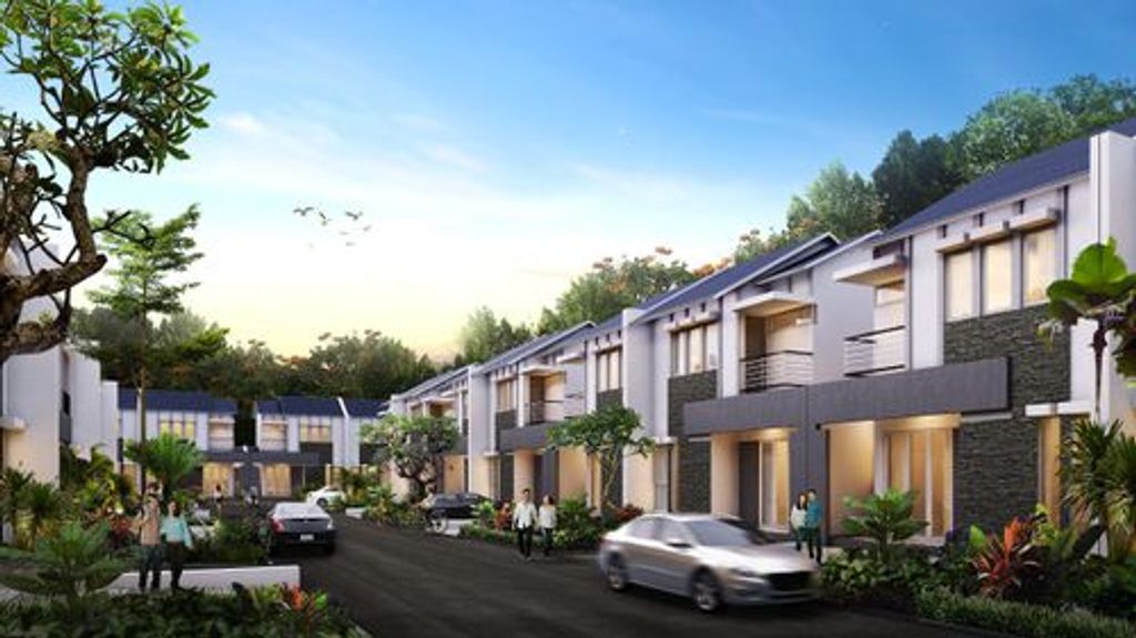 foto tampak rumah tipe Primerose 75/120 perumahan PERUMAHAN GALUH MAS KARAWANG