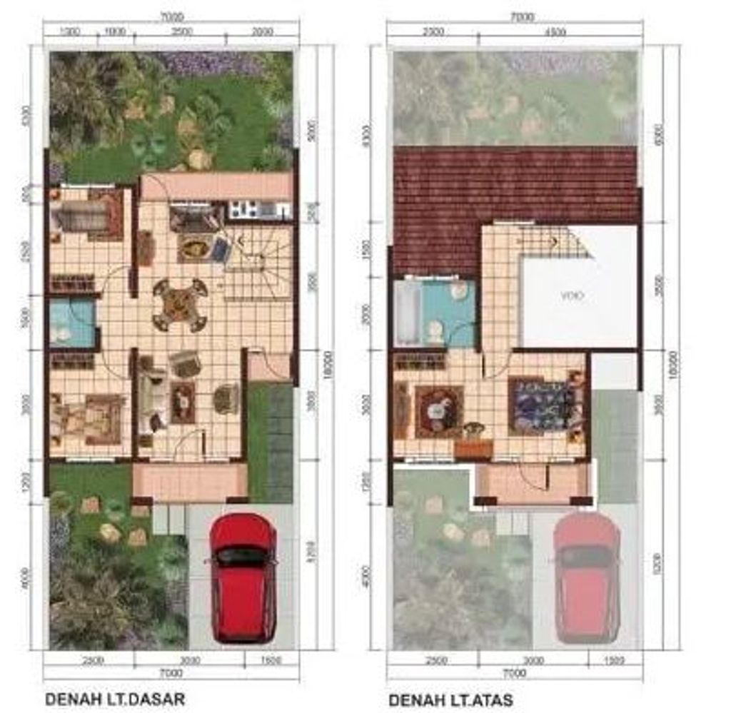 foto denah rumah tipe Victorian 98/270 perumahan PERUMAHAN GALUH MAS KARAWANG