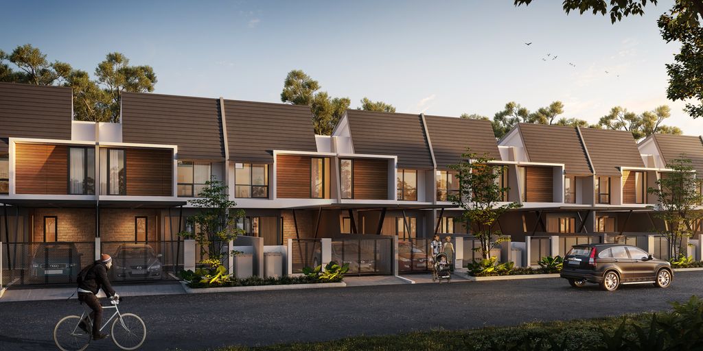 foto tampak rumah tipe NEW TANZANIA 66/108 perumahan METLAND CIBITUNG - CLUSTER LISSE