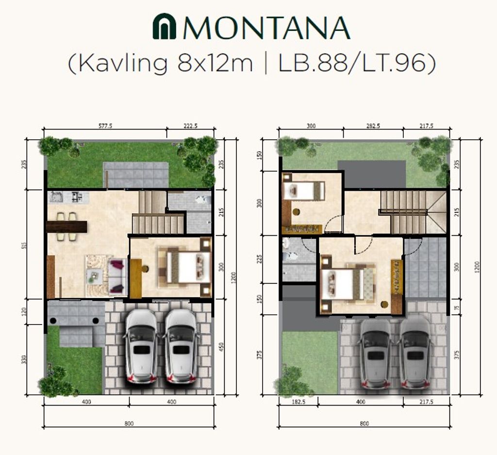 foto denah rumah tipe MONTANA 3HA 167 perumahan Citra Land Cibubur